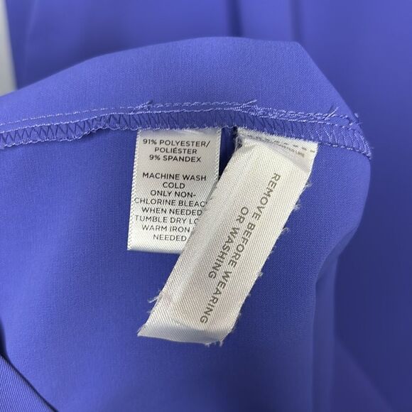 Loft Lavender Blue Button 3/4 Front Crew Neck Tunic Shirt Top Small - Picture 10 of 14